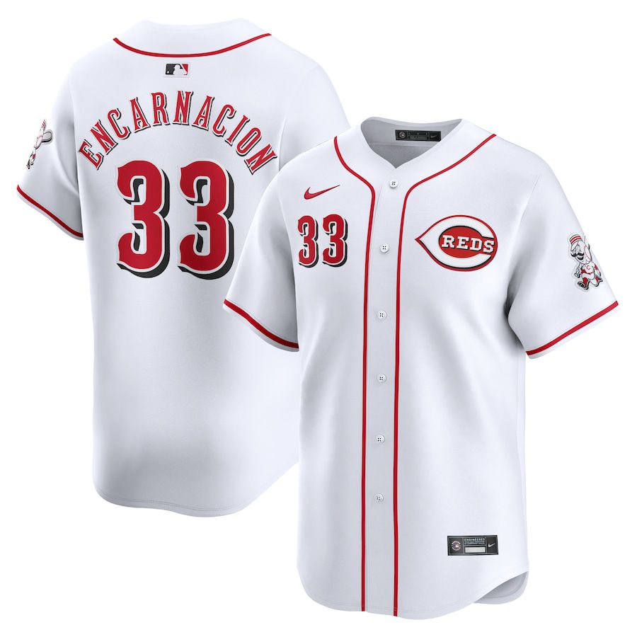 Men Cincinnati Reds #33 Christian Encarnacion-Strand Nike White Home Limited Player MLB Jersey->->